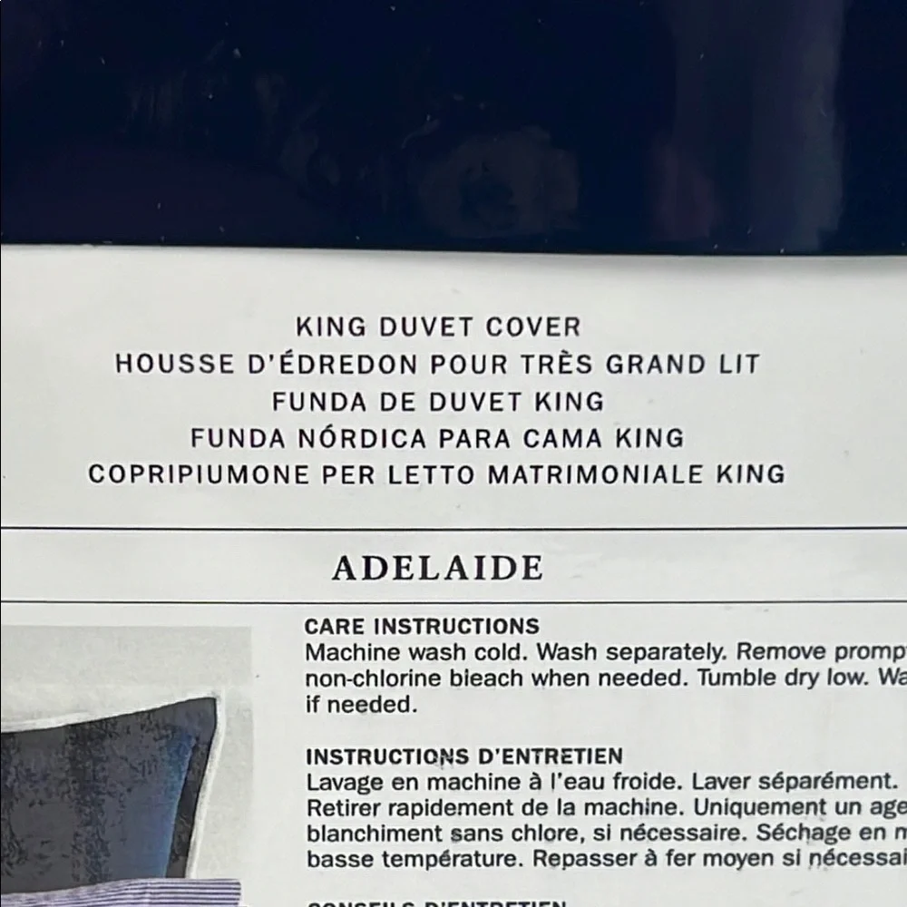 Ralph Lauren Adelaide King Duvet Cover Blue White Floral 108 x 96 NEW